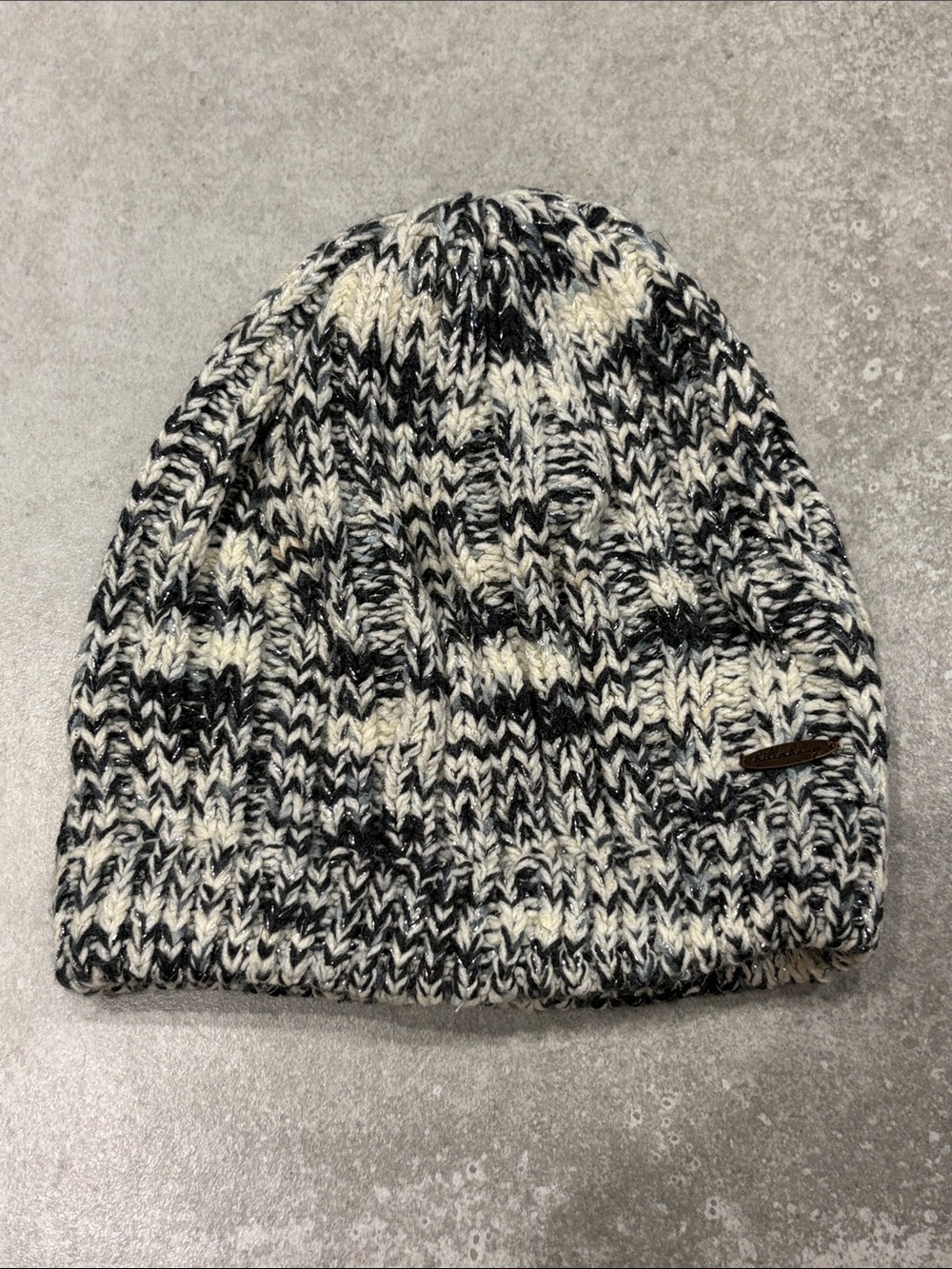 Billabong Black & White Marled Knit Beanie